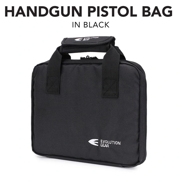 Evolution Gear Handgun Pistol Bag Soft Case with 5 Magazine Slots - Black image 1