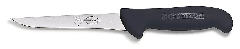 F.Dick ErgoGrip Boning Knife Straight 13cm - Black image 1