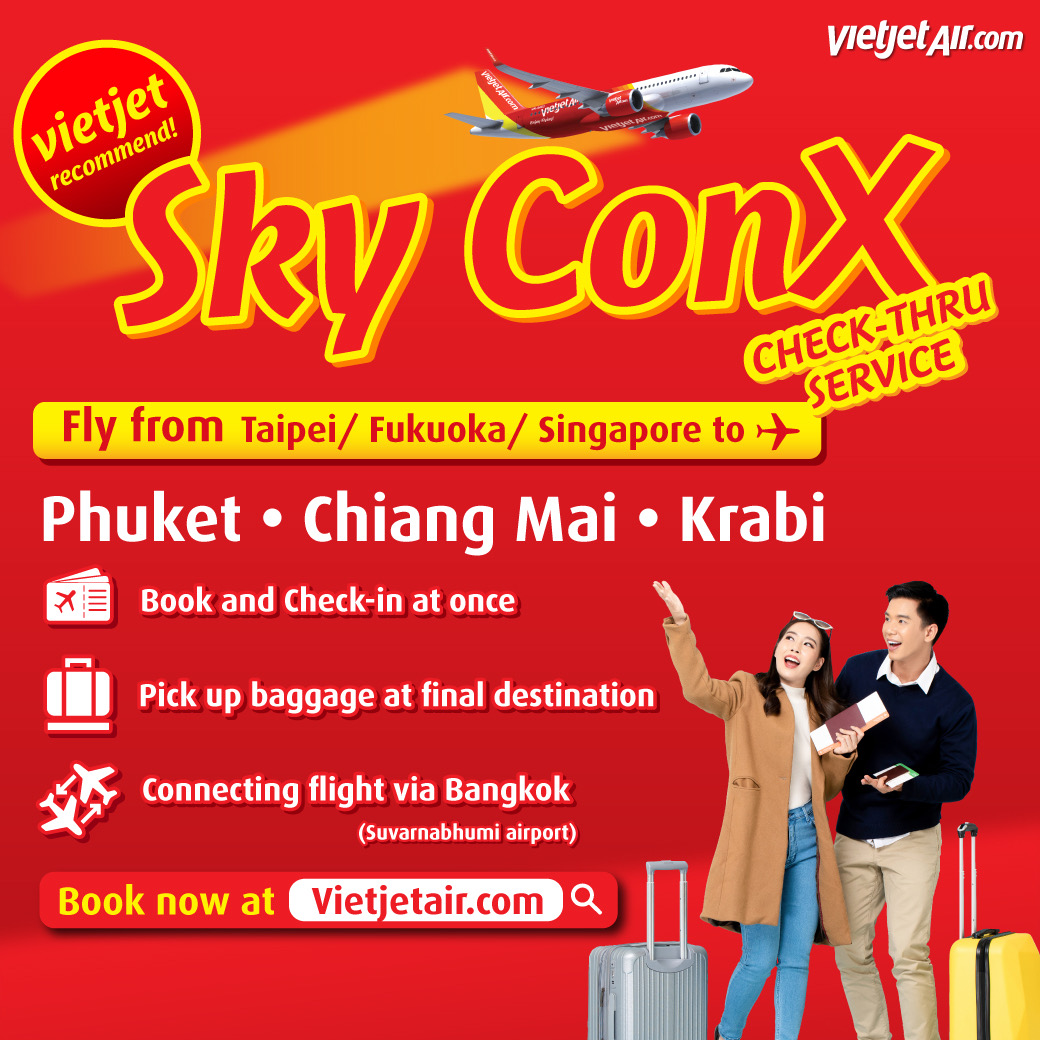 Thai Vietjet enhances Fly Through Service with ‘Sky ConX’