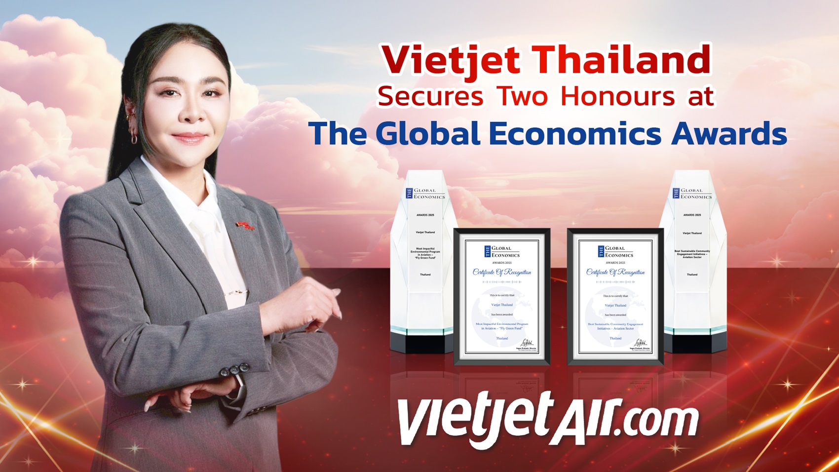 Vietjet Thailand is recognized as the Most Impactful Environmental Airline in the Region