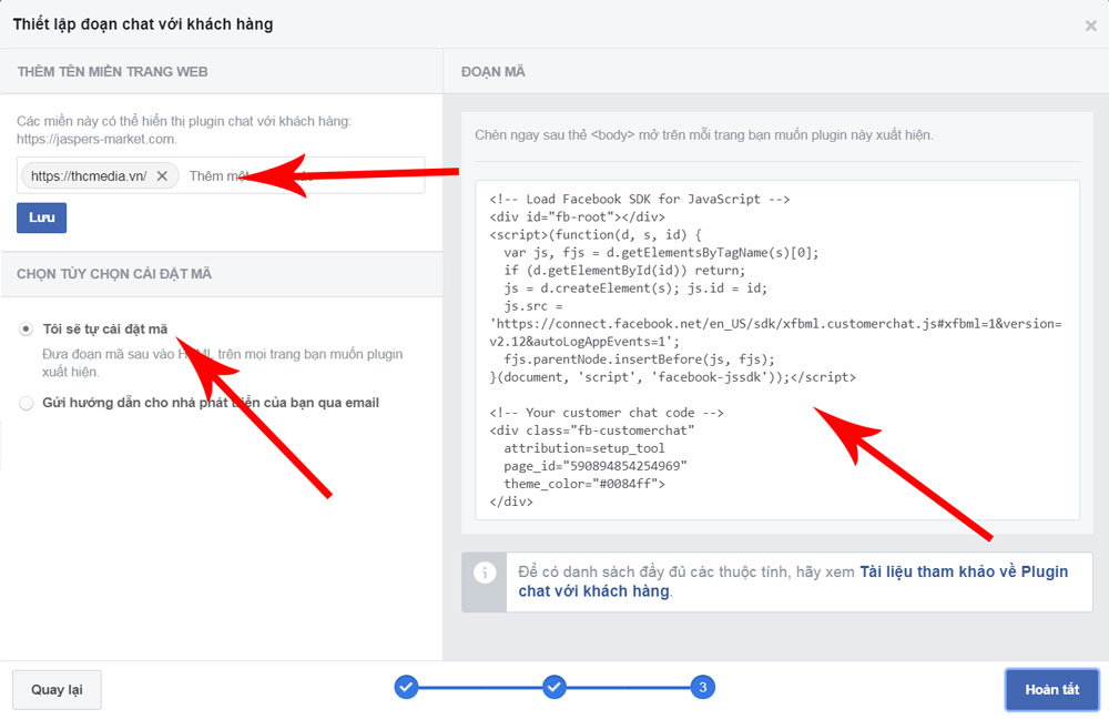 Cách lấy code facebook chat để làm livechat trên website