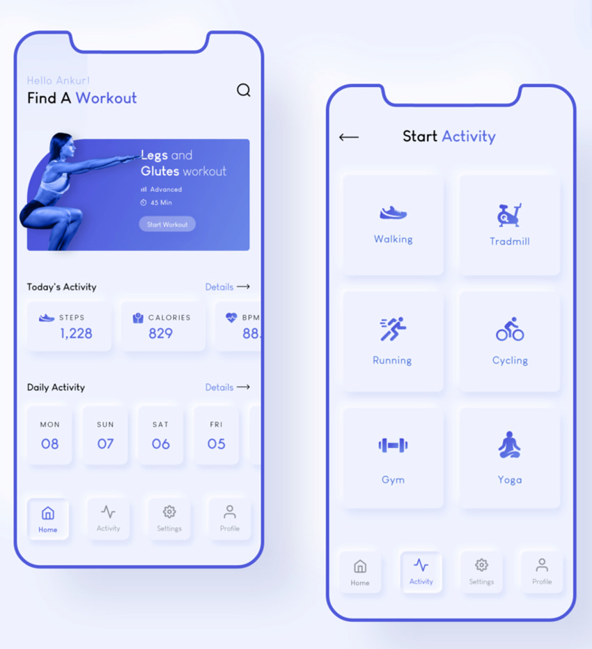 xu hướng thiết kế app