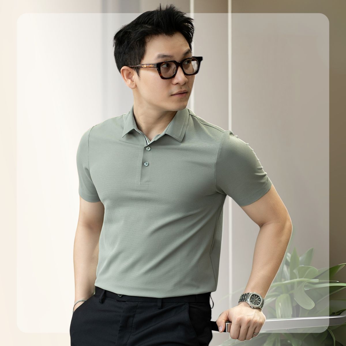 Áo Inter Polo Lightcool⁺ mát mẻ, co giãn, kháng khuẩn - Xám