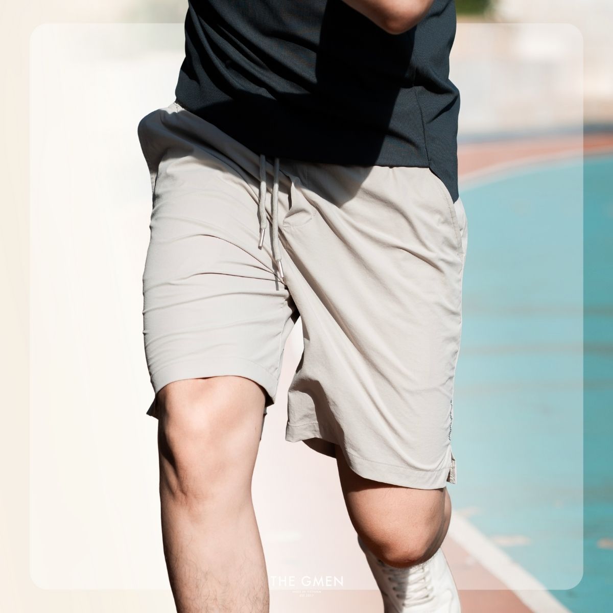 Quần Air Shorts basic với đai chun tiện lợi, co giãn thoải mái - Be