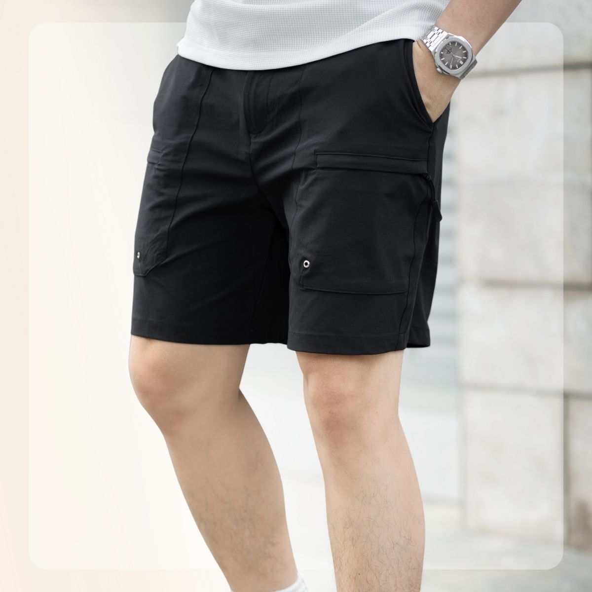 Quần short nam S26 Zipline Shorts  - Đen