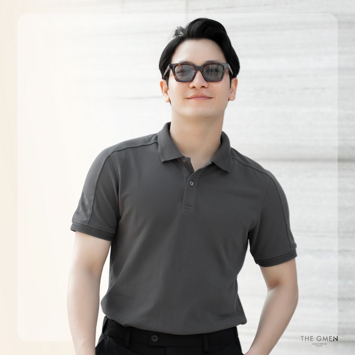 Áo polo nam Raf Polo thoáng mát, mềm mịn, thấm hút mồ hôi - Xám