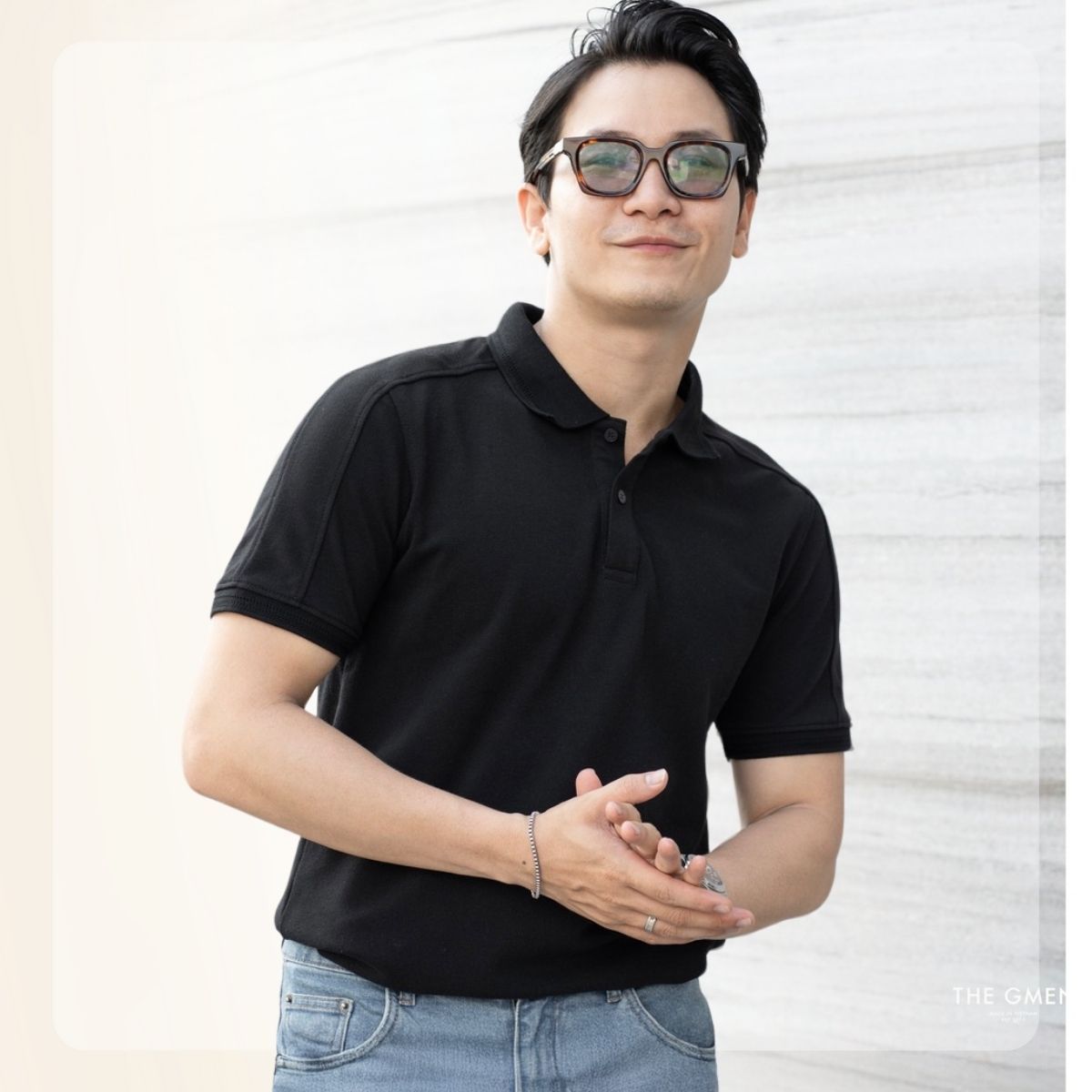 Áo polo nam Raf Polo thoáng mát, mềm mịn, thấm hút mồ hôi - Đen