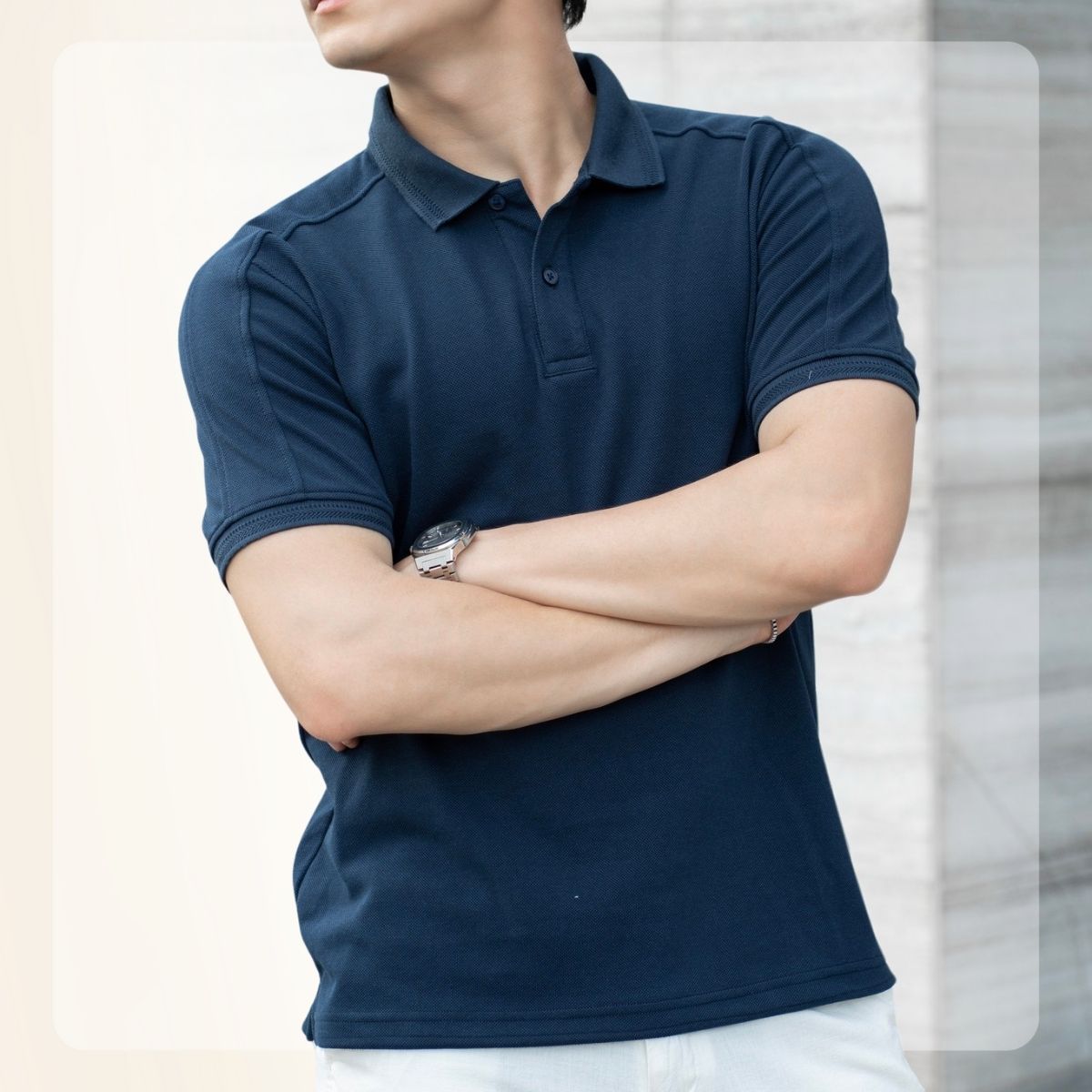 Áo polo nam Raf Polo thoáng mát, mềm mịn, thấm hút mồ hôi - Navy