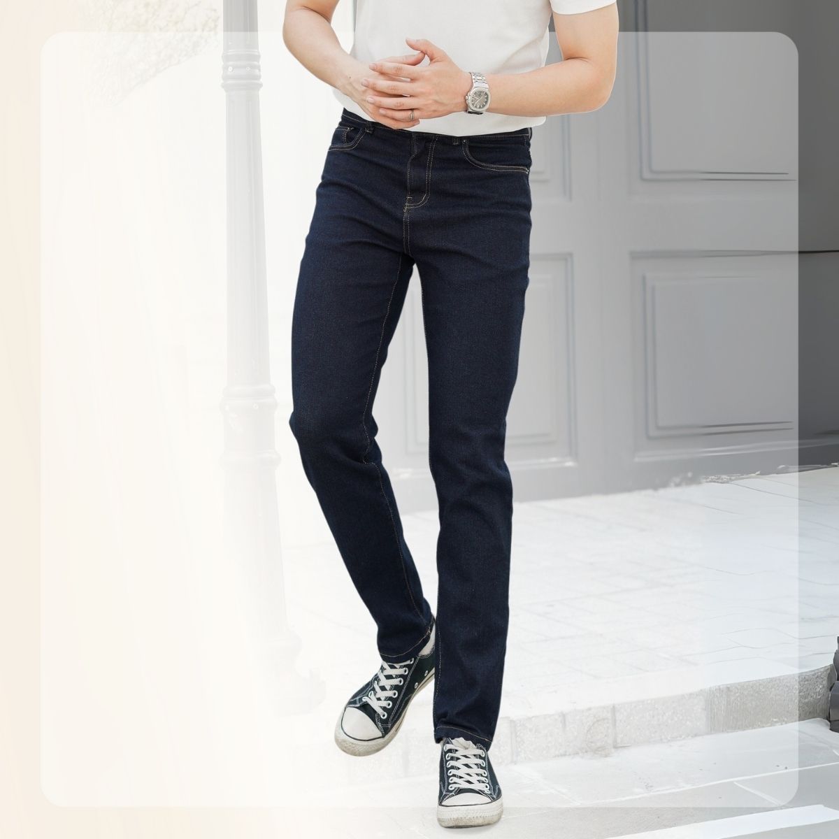 Quần jeans nam SLIMFIT 90'S form Slimfit -  INDIGO