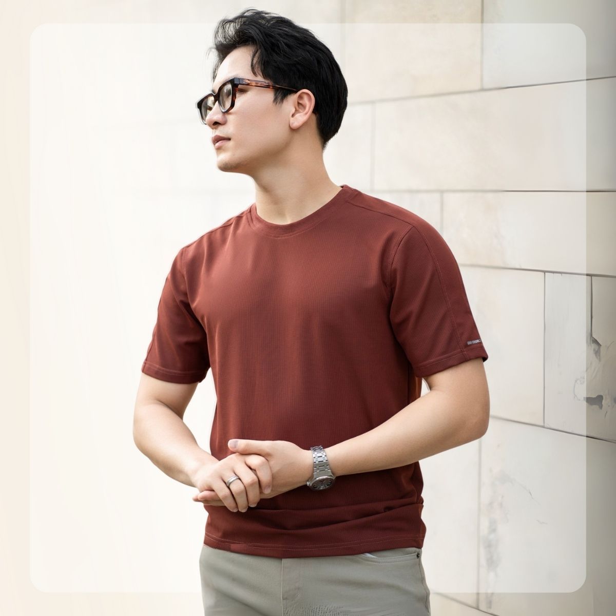 Áo thun Lightcool T-shirt mềm mại, thoáng mát, co giãn - Đỏ