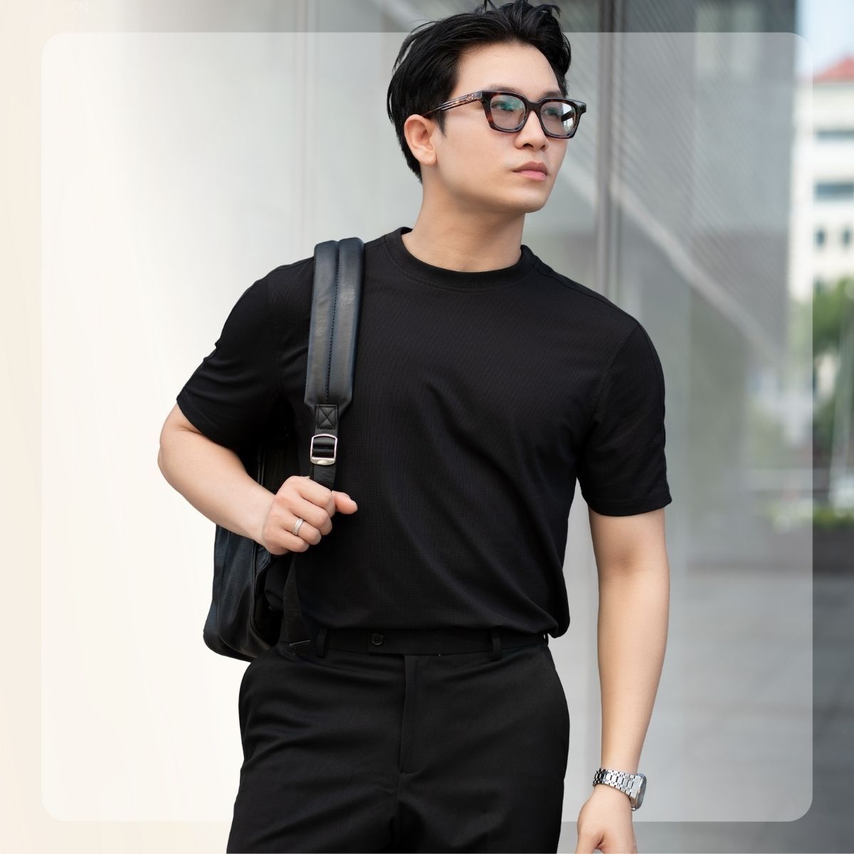 Áo thun Lightcool T-shirt mềm mại, thoáng mát, co giãn - Đen