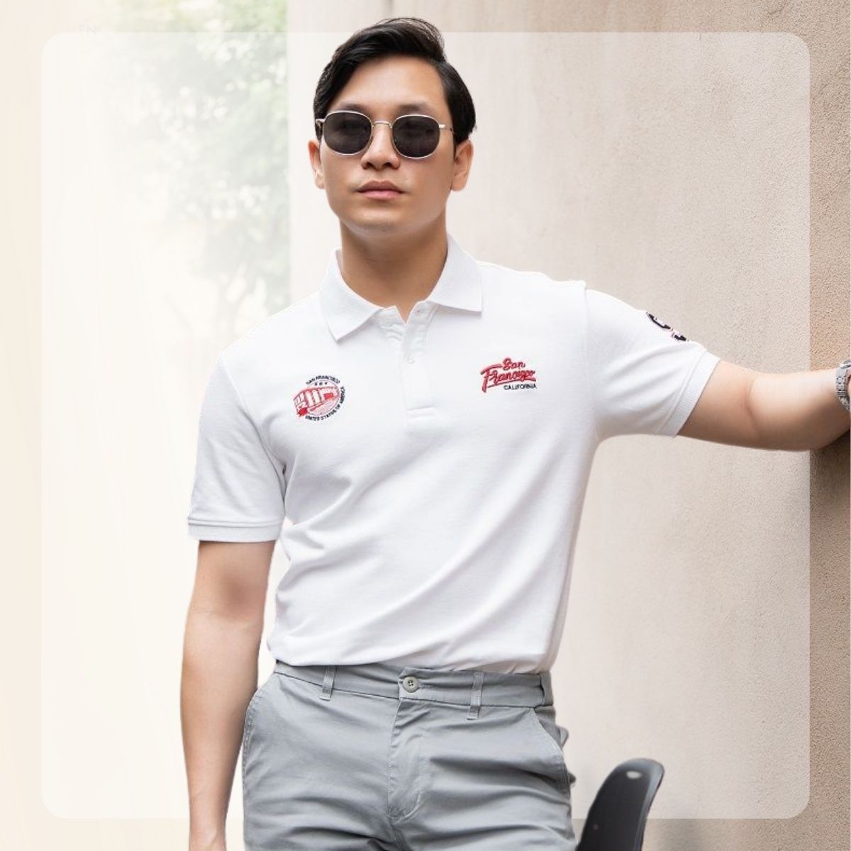 Áo Polo nam F25 SanF Polo trẻ trung form Slim tôn dáng