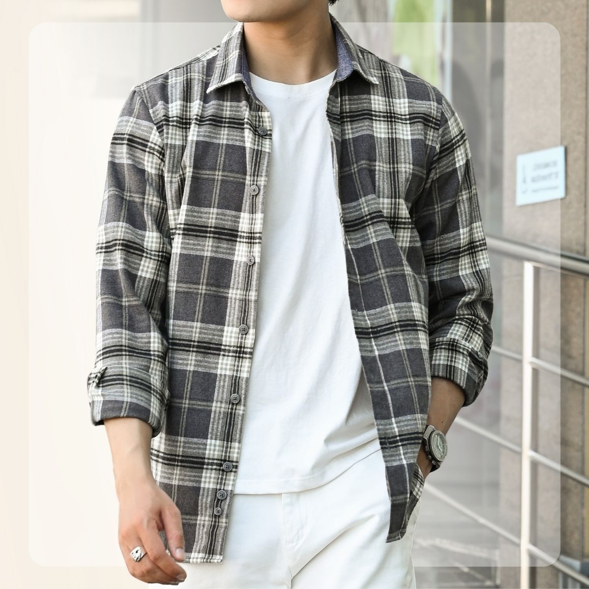 Sơ mi F23 FLANNEL OVERSHIRT - KEM
