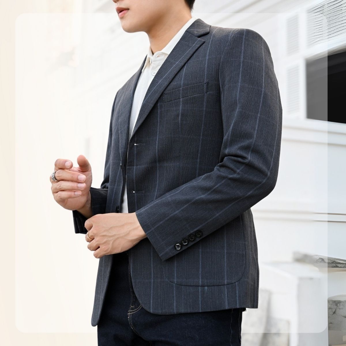 NIL BLAZER - XANH CARO