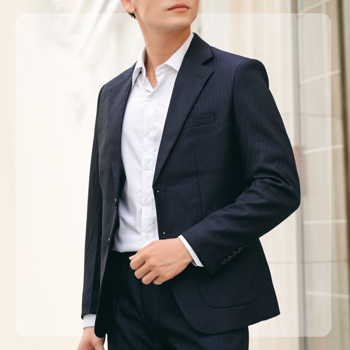 ÁO BLAZER KHOÁC NGOÀI G24 NIL BLAZER - XANH SỌC VEST FORM RỘNG