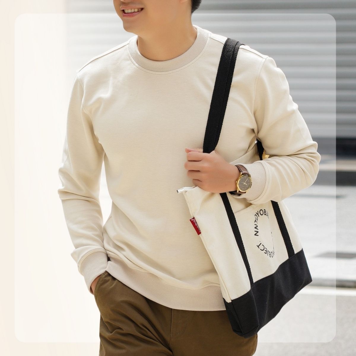 Áo Sweater nỉ form dáng slimfit F24 Basic Sweater - BE