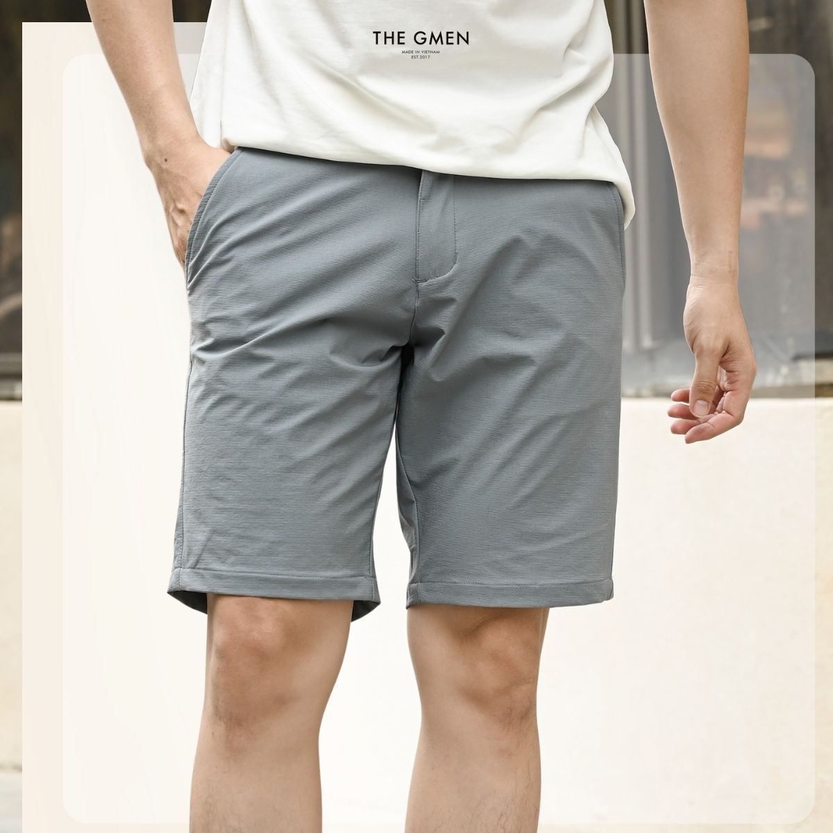 Quần short kaki gió S24 WALK DYNA SHORTS - XANH