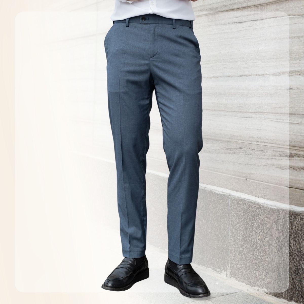 Quần tây âu công sở X25 Classy Trousers lưng chun ẩn, form Slim - XANH