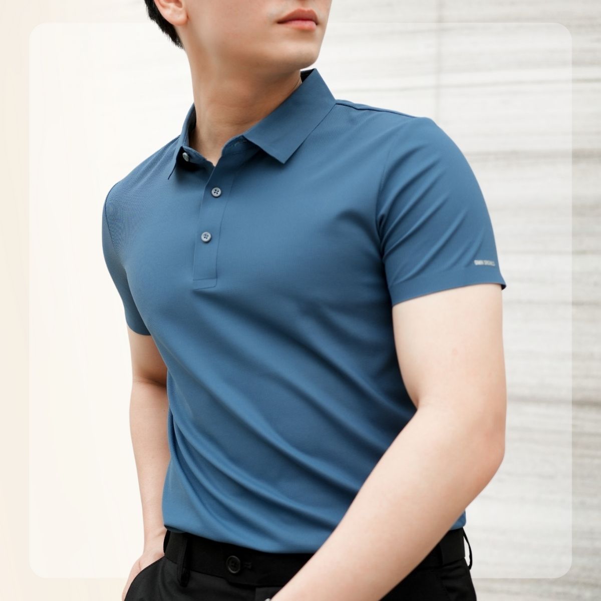 Áo Polo Light Cool Daily form dáng basic mát lạnh  - XANH