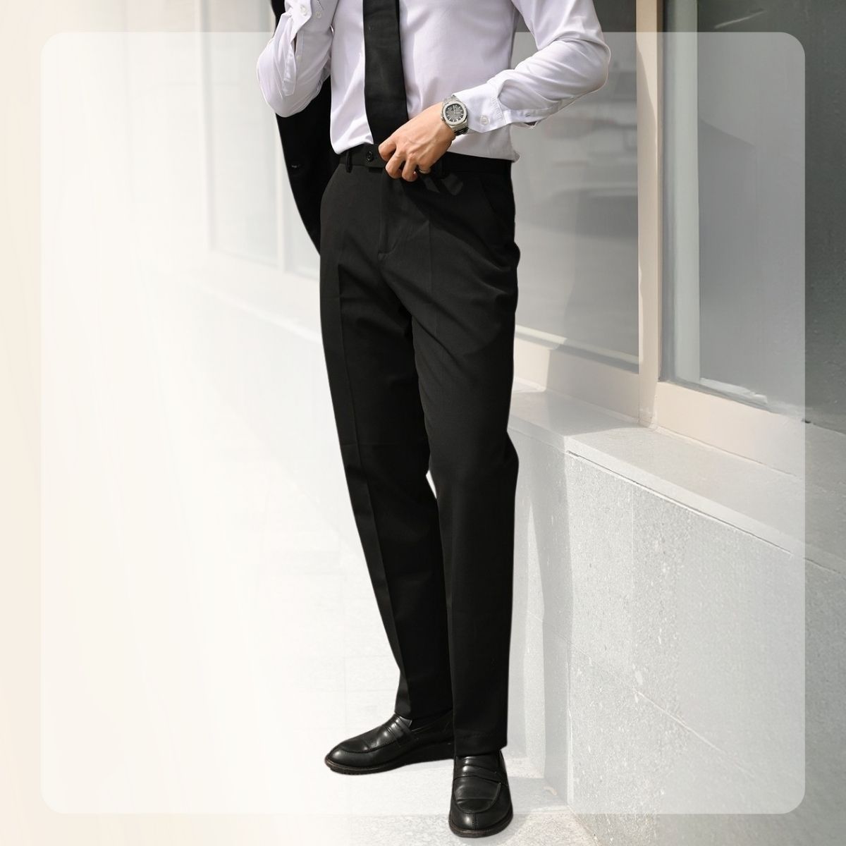 Quần âu công sở X25 Regualer Trousers  form Regular - ĐEN