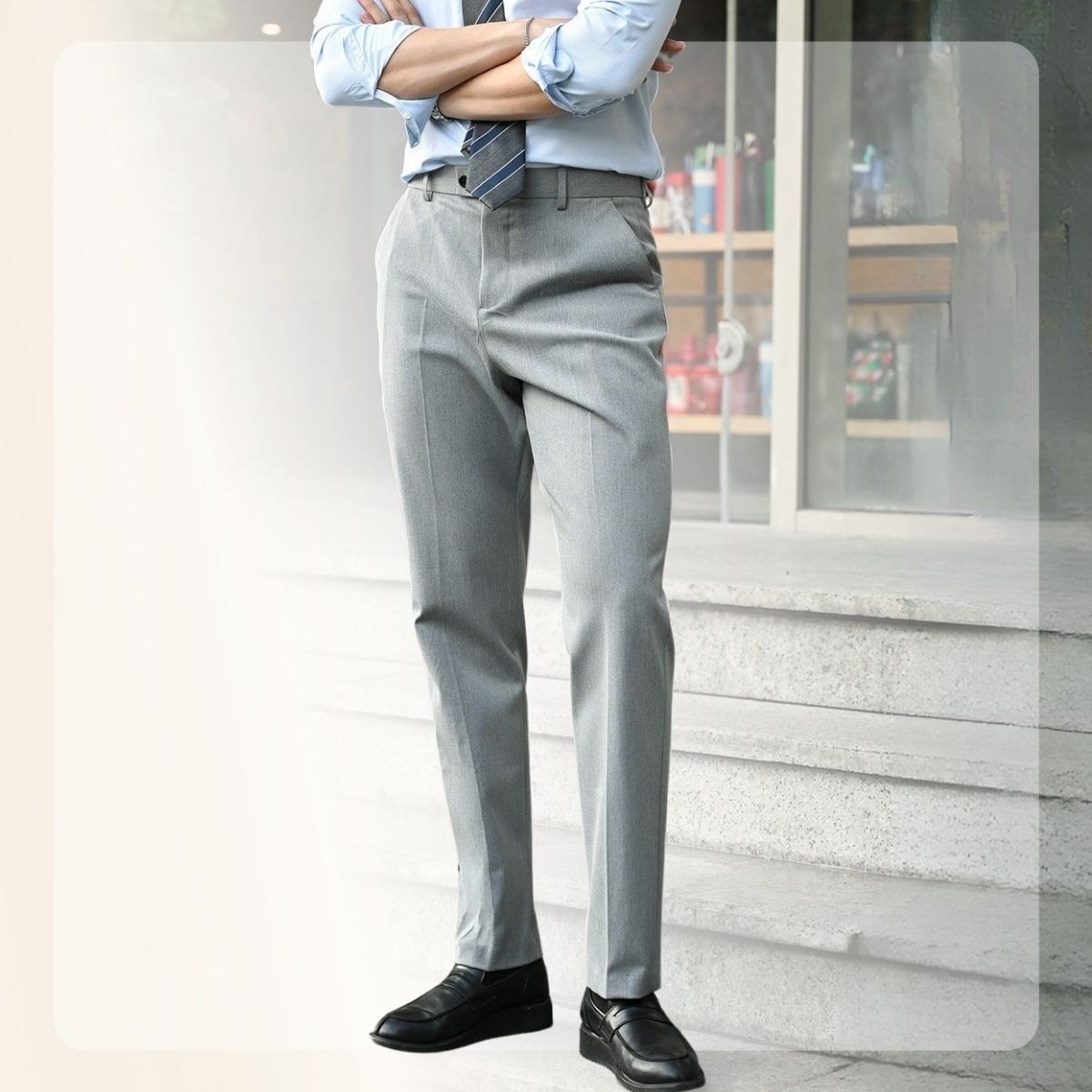 Quần âu công sở X25 Regualer Trousers  form Regular - XÁM NHẠT