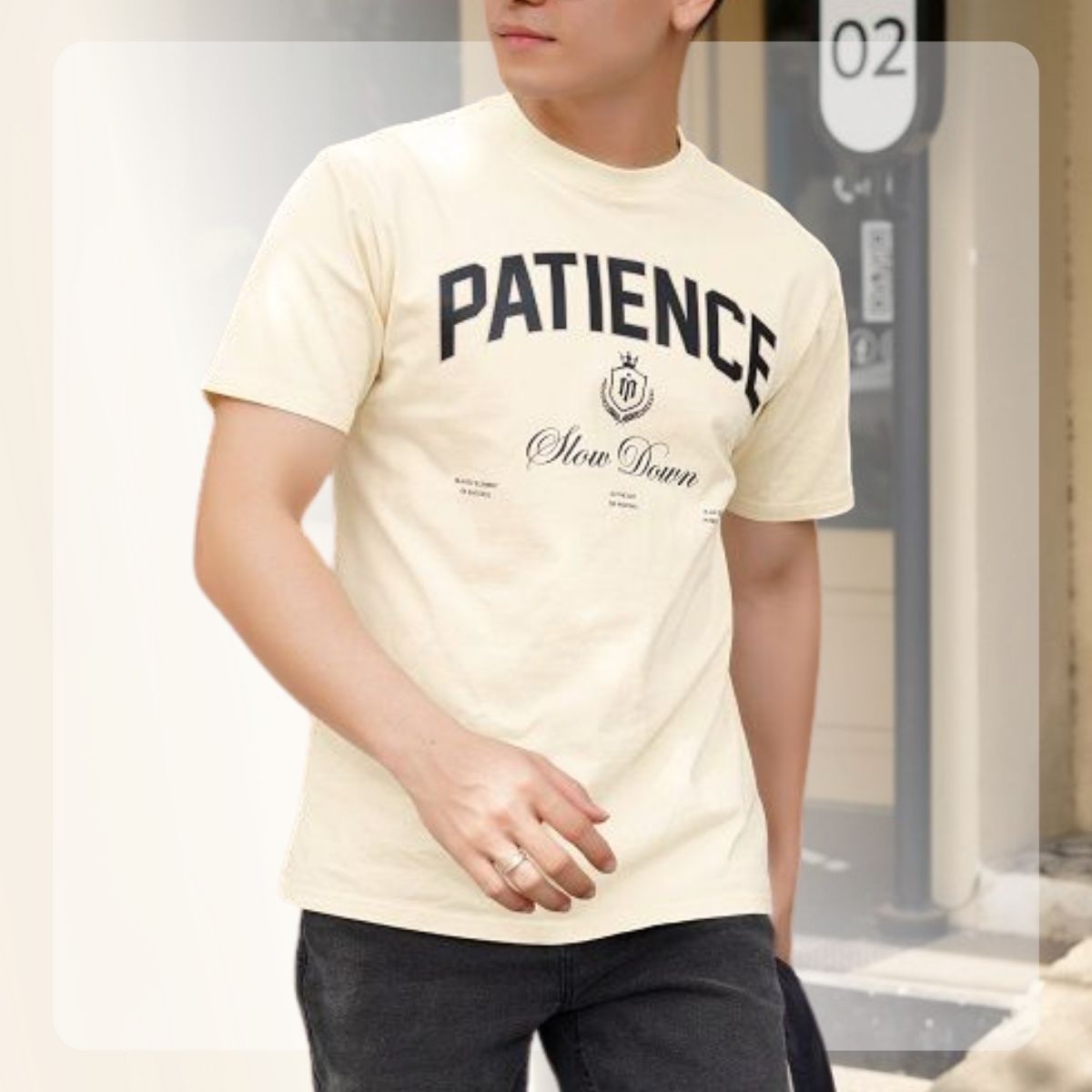 Áo thun nam 100% Cotton  S24 Patience Tee form Regular