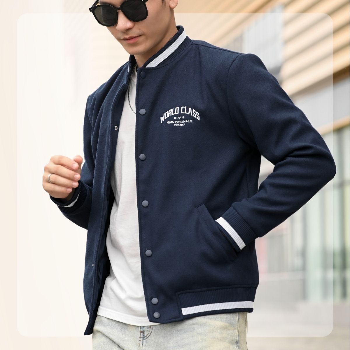 Áo khoác dạ Bomber F24 World Class Bomber dày dặn