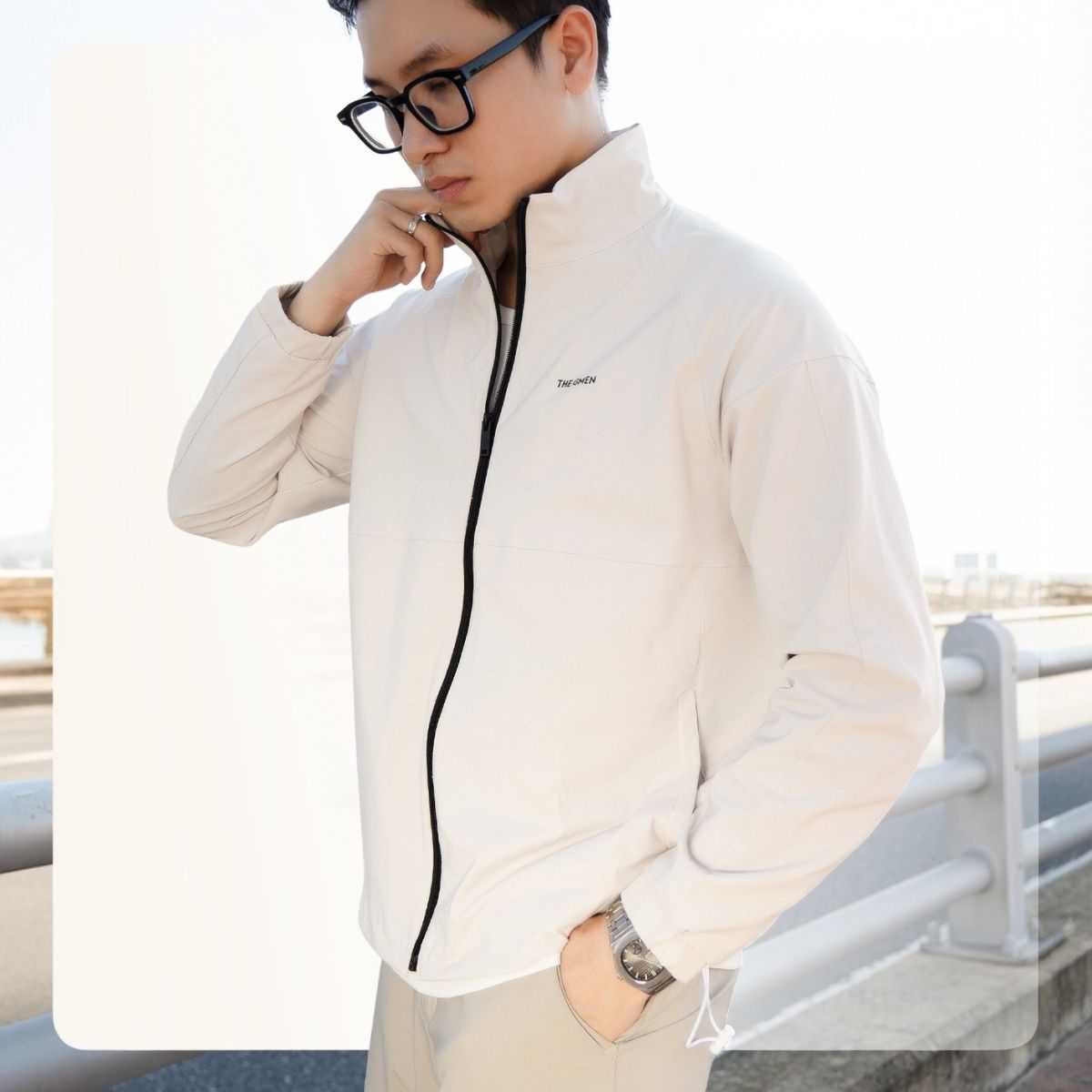 Áo khoác gió chống nước GM Jacket form dáng basic, siêu nhẹ - BE