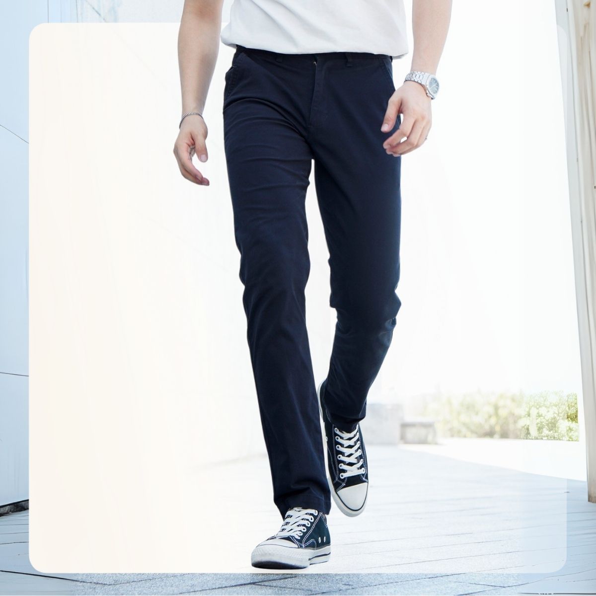 Quần Kaki nam dáng basic EZ Kaki Pants form dáng basic - NAVY