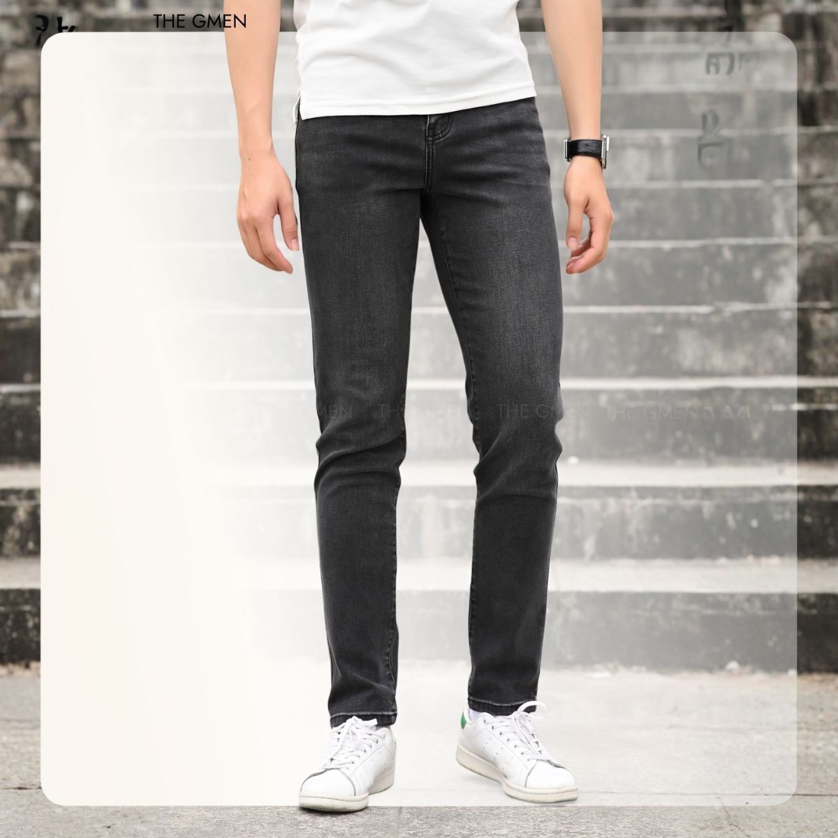 Quần jeans nam SLIMFIT 90'S form Slimfit - DARK GREY