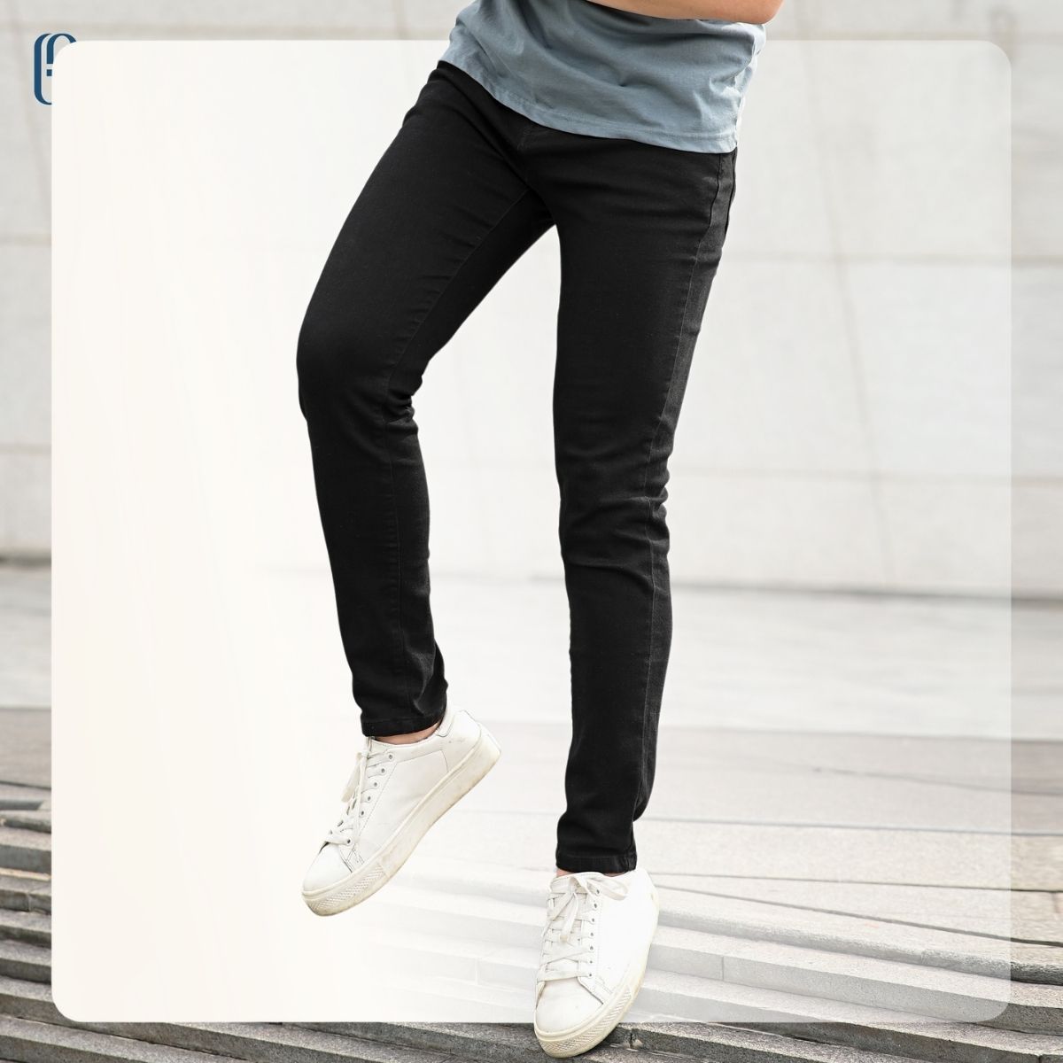 Quần jeans SLIMFIT 90'S form Slimfit ĐEN