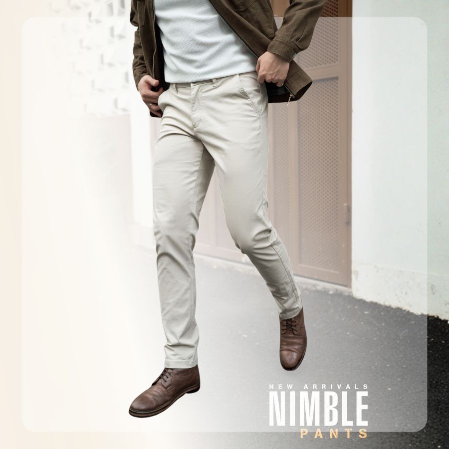 Quần dài kaki nam Nimble Kaki Pants form regular - Be
