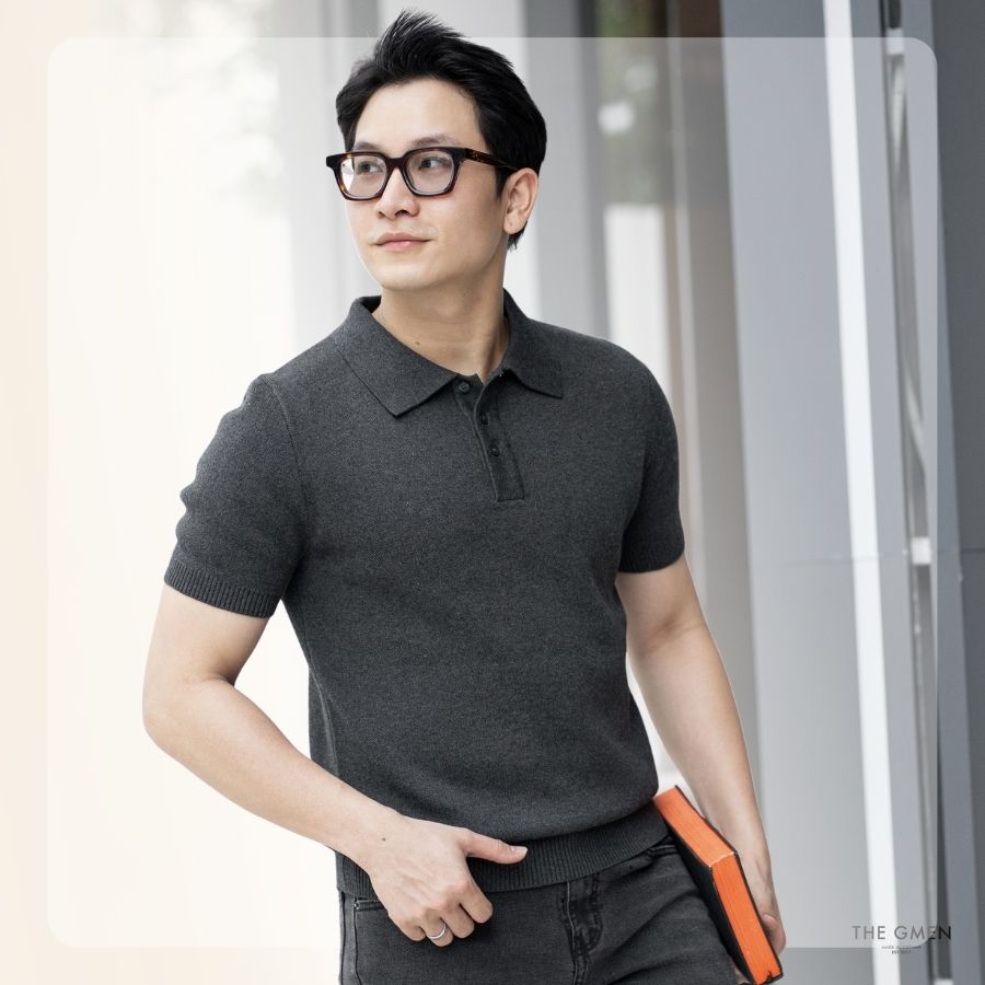 Áo polo nam S26 Knit Basic Polo - Xám