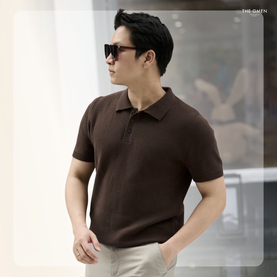 Áo polo nam S26 Knit Basic Polo - Nâu