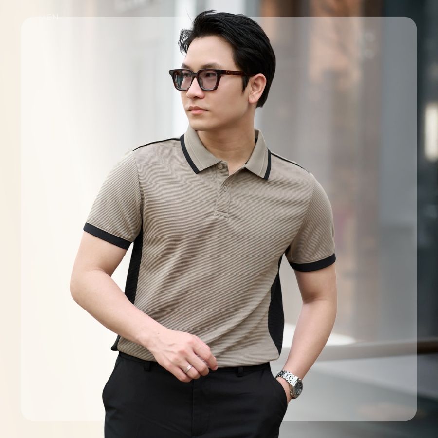 Áo polo nam S26 KN Polo Ray - Nâu