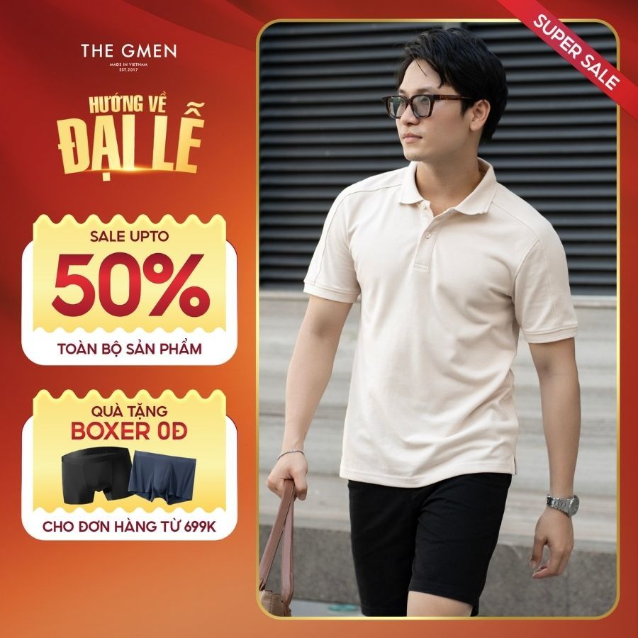 Áo polo nam Raf Polo thoáng mát, mềm mịn, thấm hút mồ hôi - Be