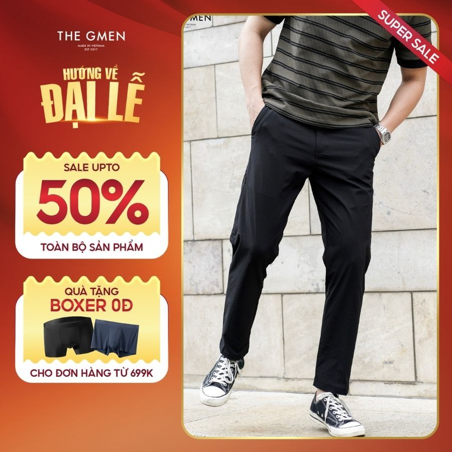 Quần dài gió F23 URBAN PANTS vải cao cấp, form Slimfit ĐEN