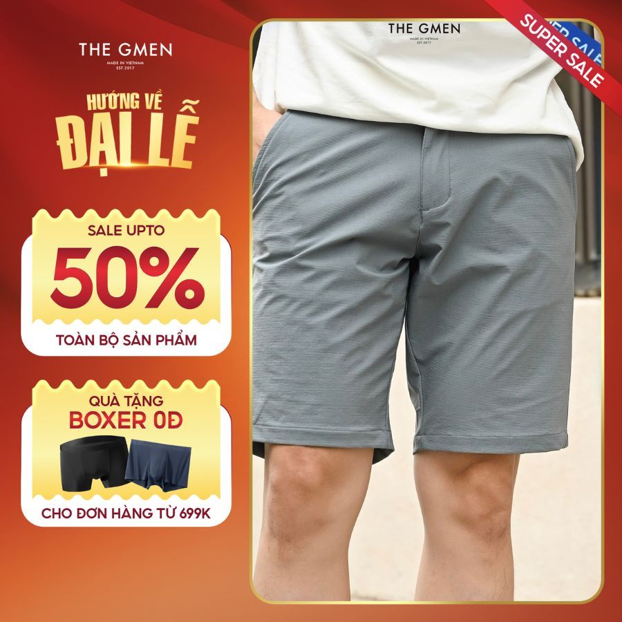 Quần short kaki gió S24 WALK DYNA SHORTS form Smart XANH