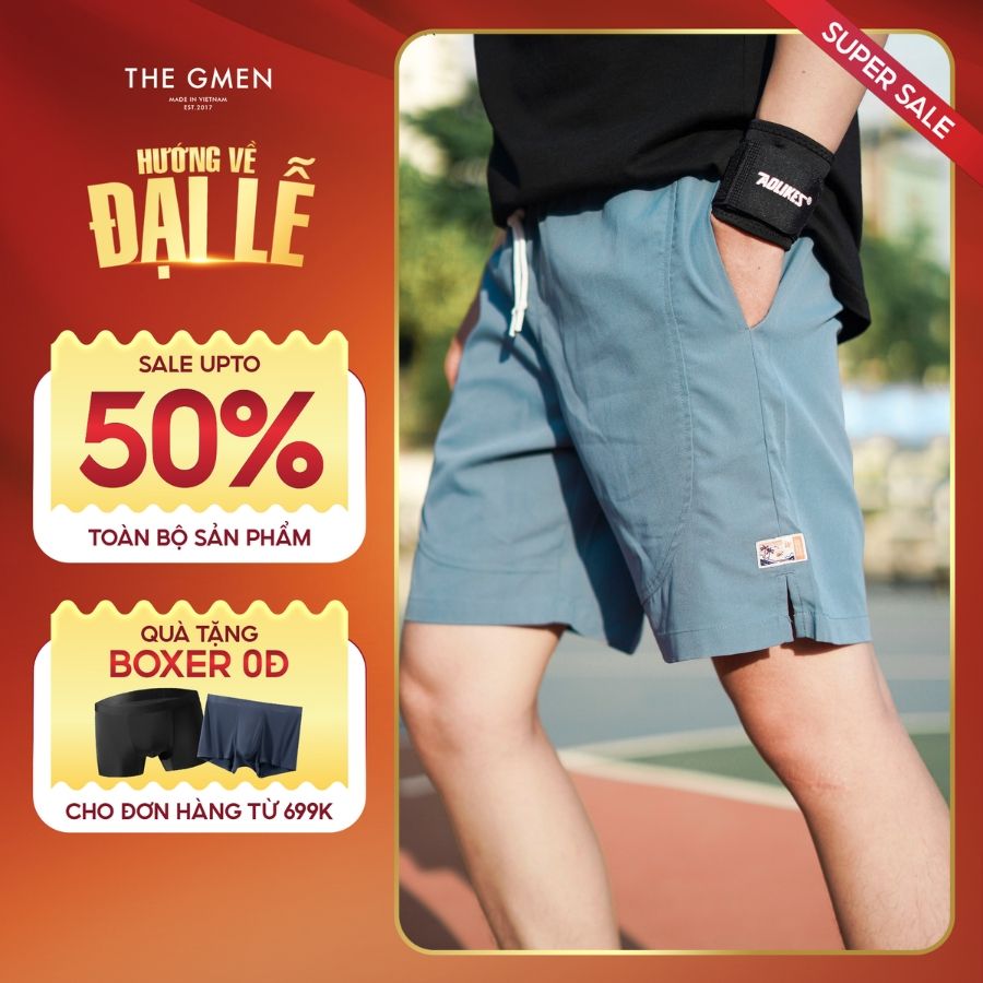 Quần shorts gió WALK DRY SHORTS thoáng mát mùa hè - XANH