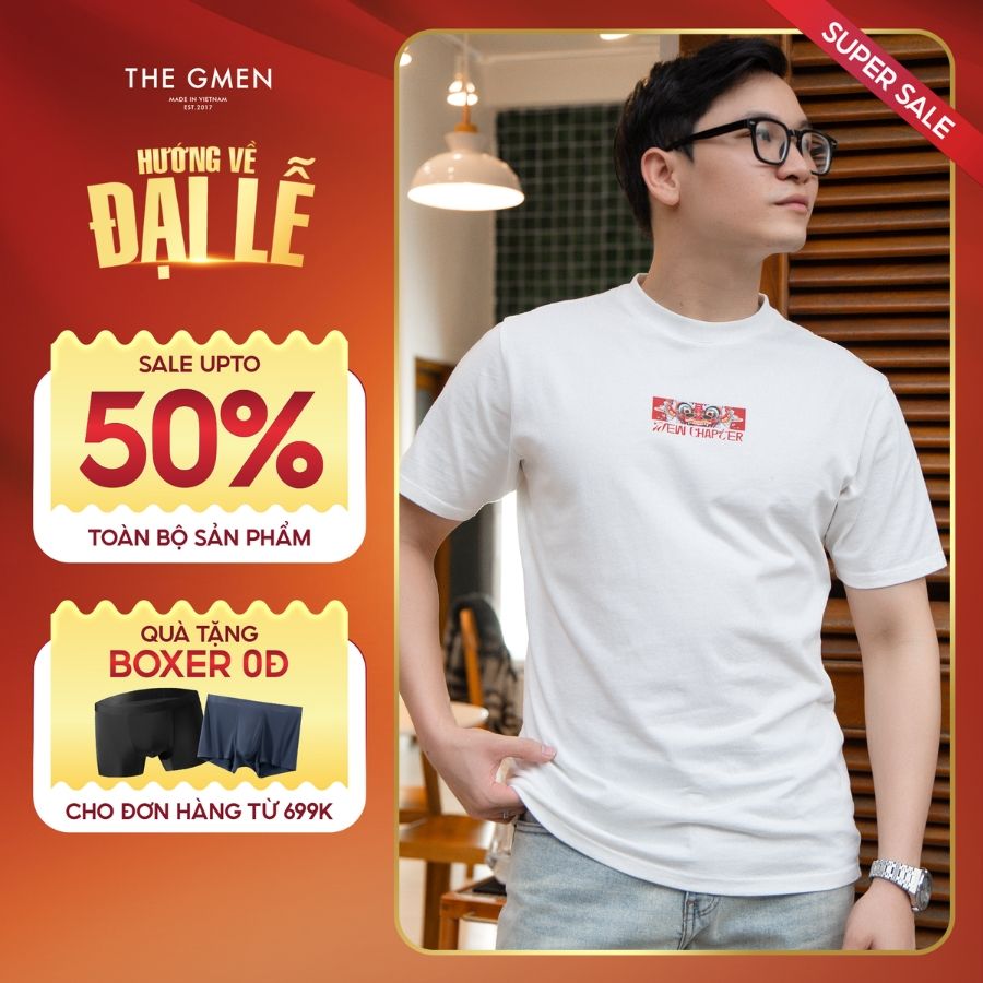 Áo thun in hình 100% Cotton S25 Tee Tết, form Regular thoải mái - NEW CHAPTER TEE
