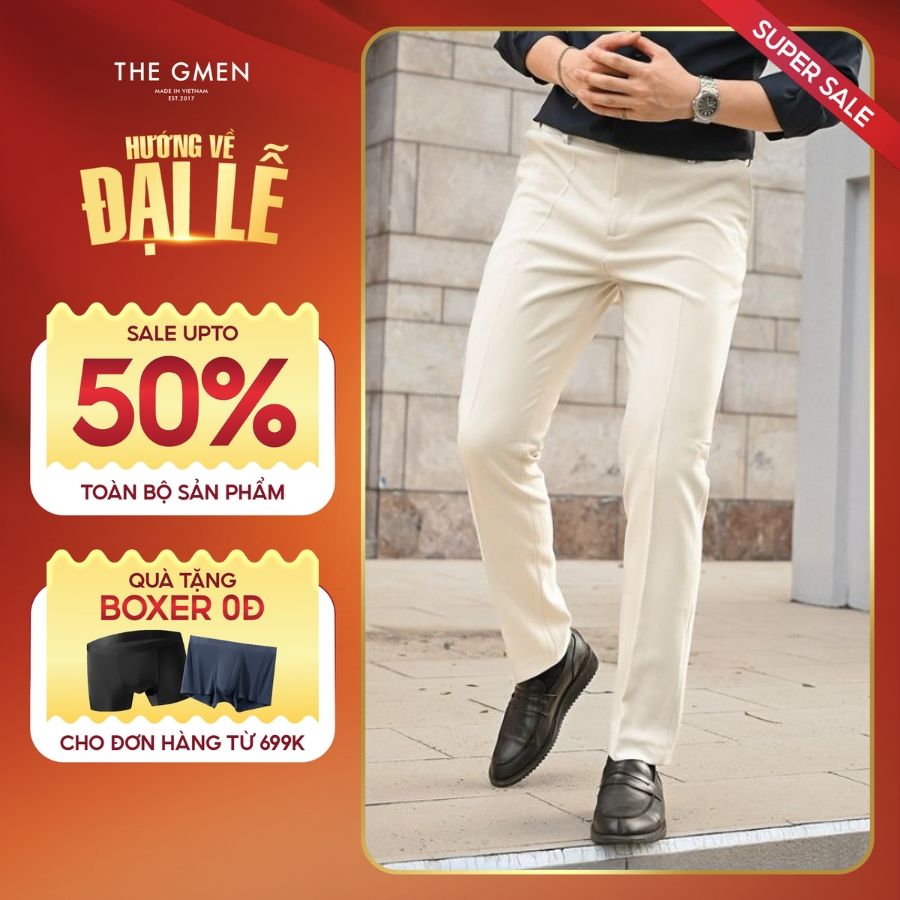 Quần tây âu công sở nam X25 Slim Trousers đứng form - BE