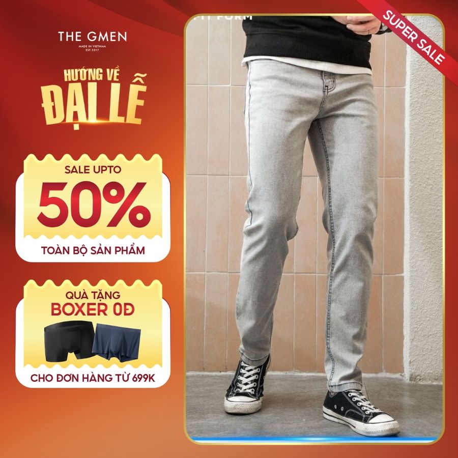Quần jeans SLIMFIT 90'S form Slimfit - SMOKE