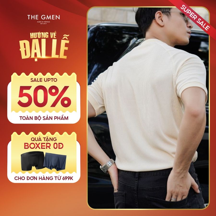 Áo thun trơn Raglan Light T-Shirt siêu mát, form Slimfit - BE