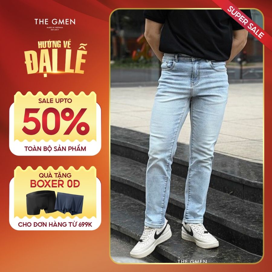 Quần jeans SLIMFIT 90'S form Slimfit MEDIUM BLUE