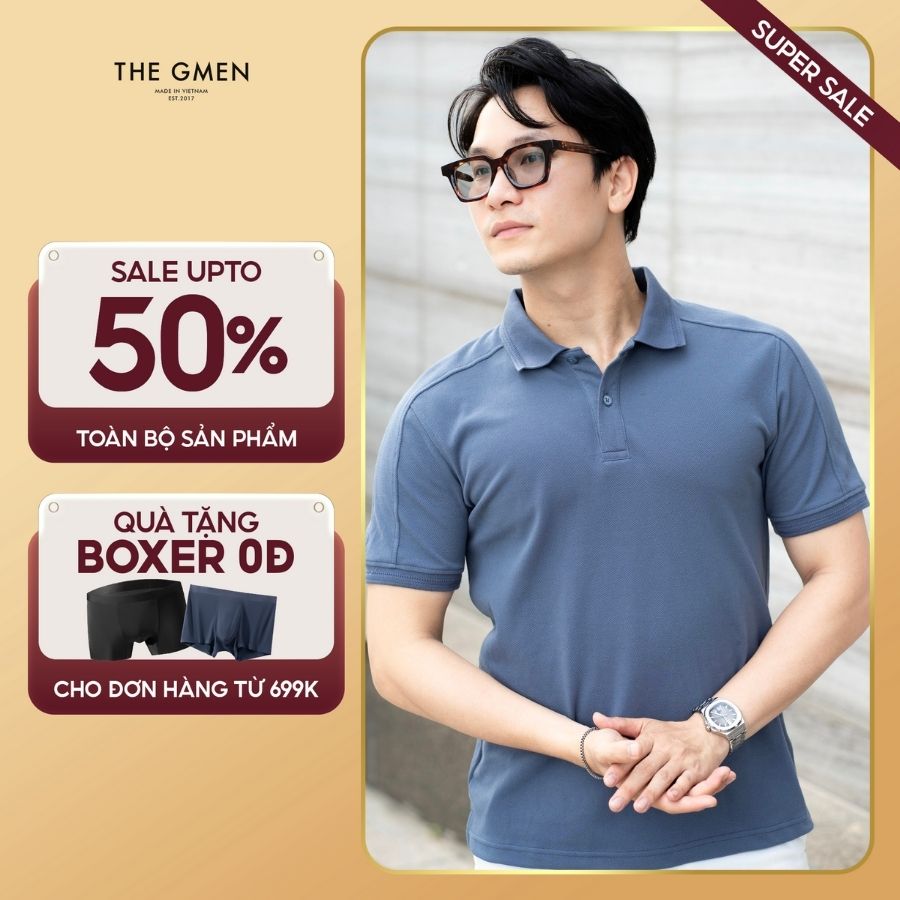 Áo polo nam Raf Polo thoáng mát, mềm mịn, thấm hút mồ hôi - Xanh