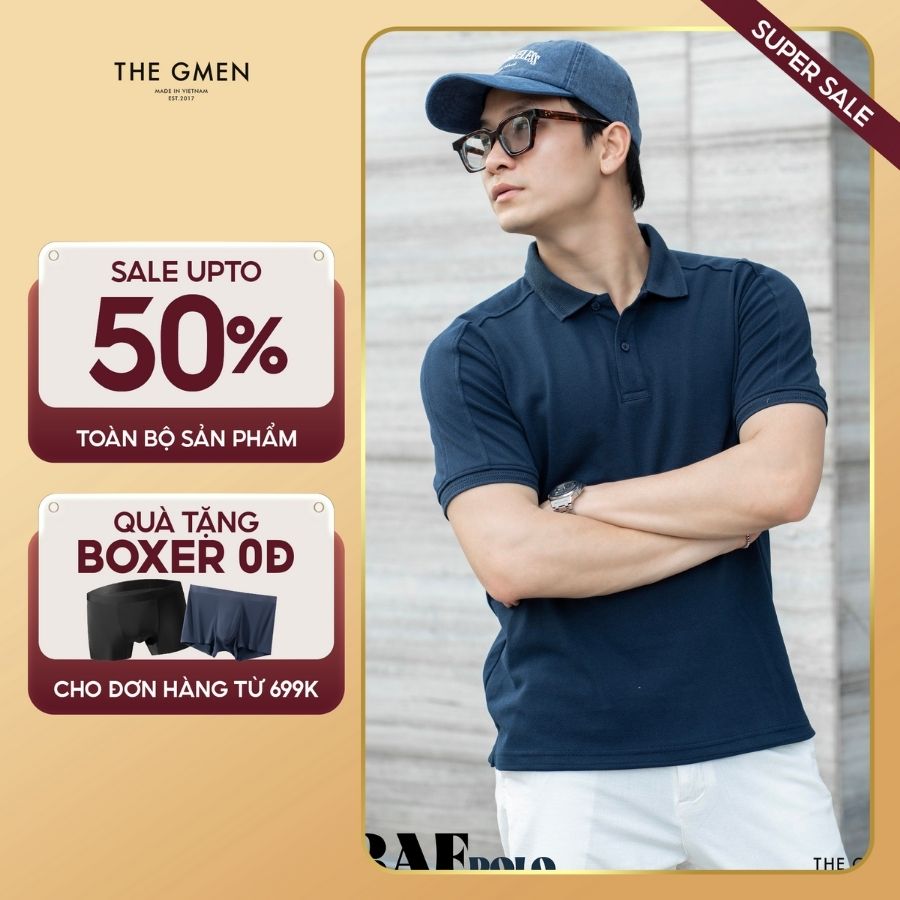 Áo polo nam Raf Polo thoáng mát, mềm mịn, thấm hút mồ hôi - Navy