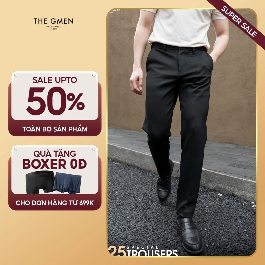 Quần tây âu công sở nam X25 Special Trousers cao cấp đứng form - ĐEN