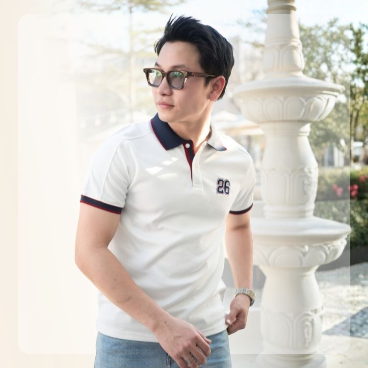 Áo Polo nam N26 KC 26 Polo - Trắng
