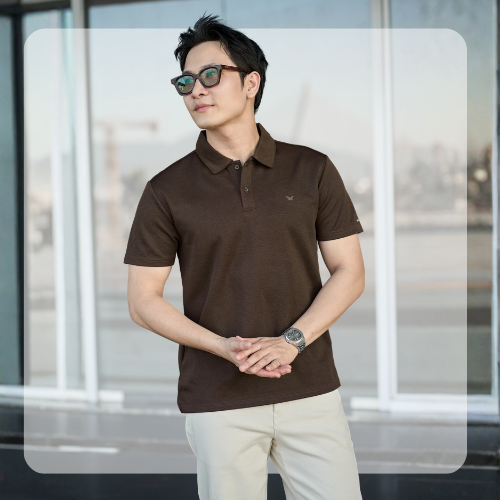 Áo polo nam Timber Polo - Nâu