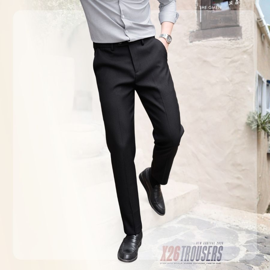 Quần âu nam công sở X26 Trouser form slimfit - Đen